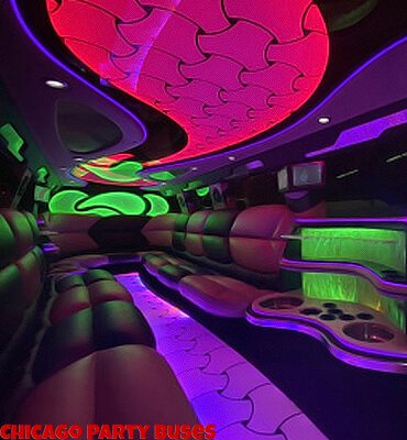 colorful lights limousine