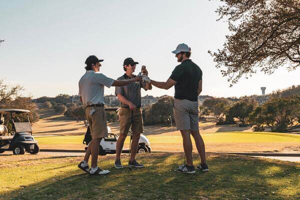 boys at the golf course
