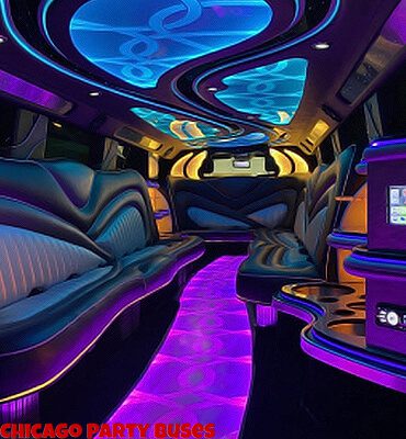 colorful interior party bus